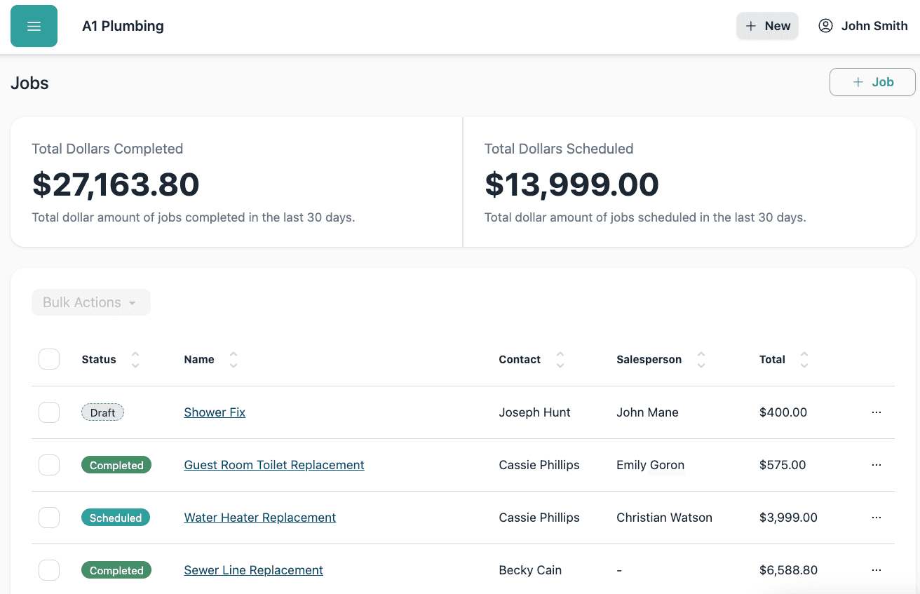 Job Tracking Dashboard