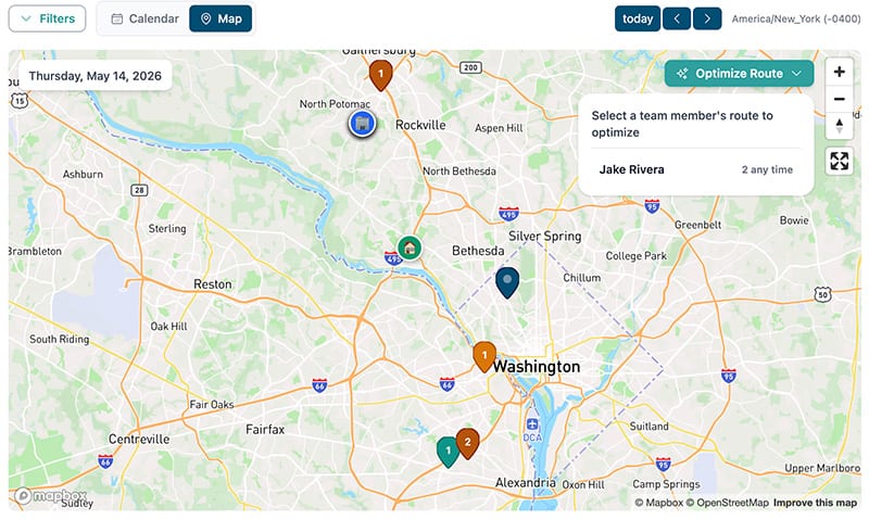 Route Optimization Map View