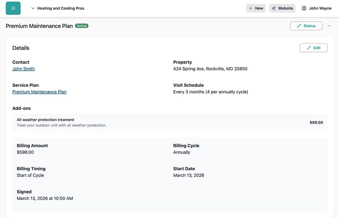 Subscription Details